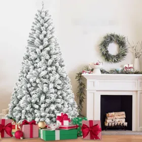 4FT Flocked Christmas Tree – Snowy PVC Artificial Holiday Tree With 233 Tips, Compact Full Shape, Sturdy Metal Stand, Christmas Tree For Home, Of (Option: defaulttitle)