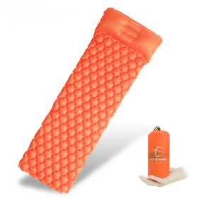 Outdoor Camping Inflatable Honeycomb Mattress Tent Sleeping Mat (Color: orange)