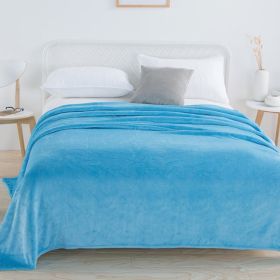 1PC Ultra Soft Plush Throw Blanket, Warm Fluffy Lightweight Blanket For Sofa Bed Couch (Option: 28x39 inch-Sky Blue)
