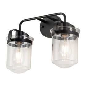 ll Sconces Set of 2 with Clear Glass Shade,Modern ll Sconce, Industrial Indoor ll Light Fixture E26 Socket[No Bulb][Unable ship on weekends, TK/T (Option: As picture)