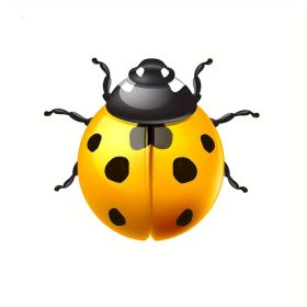 1pc/6pcs, Metal Ladybugs Wall Decor, Metal Ladybugs Hanging Decor, Home Decor, Garden Decor, Wall Decor, Bedroom Decor, Wedding Decor, Party Deco (Color: orange)
