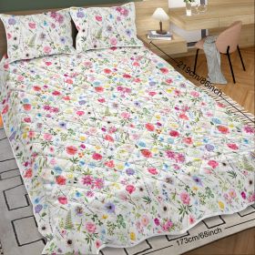 Red Floral Quilt 3 Pieces Microfiber Quilt Sets Lightweight Bedspreads Botanical Coverlets Quilt Bedding Set All Season Quilts Twin Full Queen Ki (Option: Twin-Pink)
