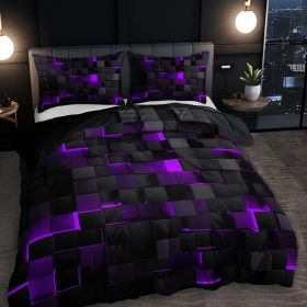 Abstract Grid Series Quilt Cover Digital Printing Bedding (Option: 2 Style-180 X210 Three Pieces)